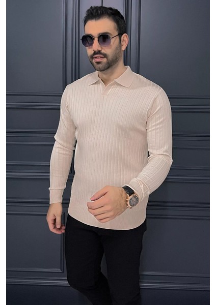 Erkek Polo Yaka Triko Kazak