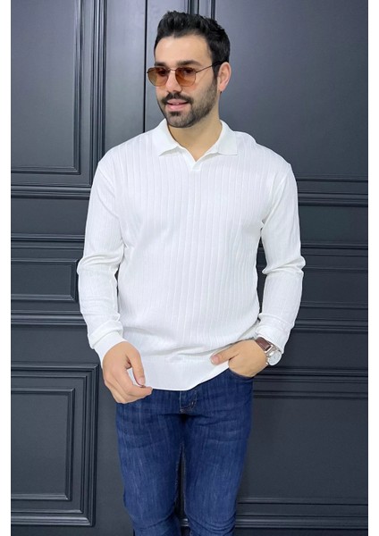 Erkek Polo Yaka Triko Kazak P-00012852