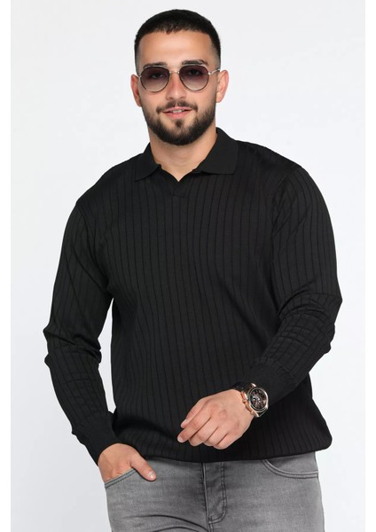 Erkek Polo Yaka Triko Kazak