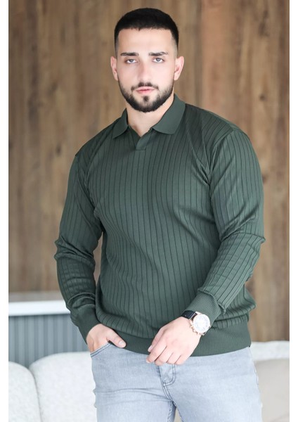 Erkek Polo Yaka Triko Kazak P-00012852