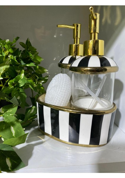 Lavin Porselen Lüx Çift Hazneli Kalp Tasarımlı Sıvı Sabunluk Deterjanlık modelleri