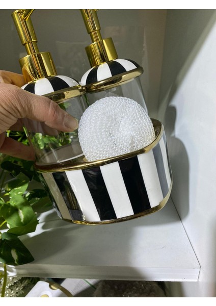 Lavin Porselen Lüx Çift Hazneli Kalp Tasarımlı Sıvı Sabunluk Deterjanlık fırsatları