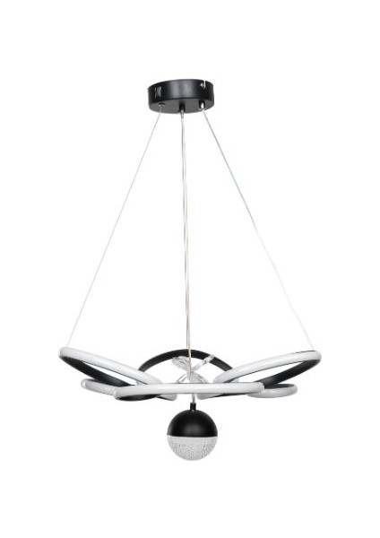 3 Renk Yanabilen Şeker Camlı Modern Ledli Avize