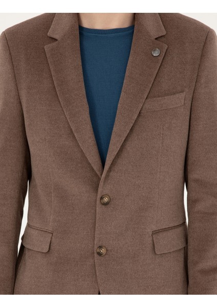 Erkek Açık Kahverengi Slim Fit Ceket 50296409-VR002