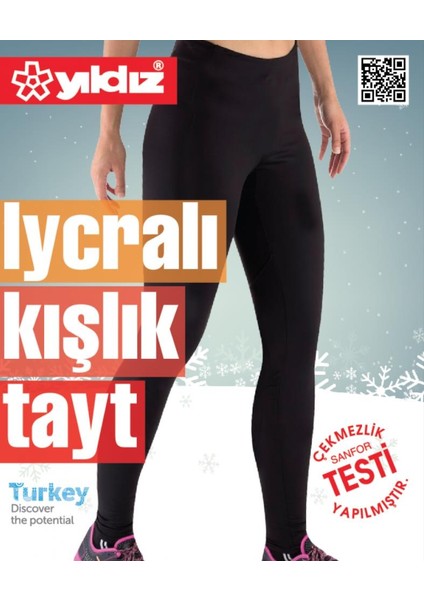 Yıldız 3870 Kadın Likralı Kışlık Tayt