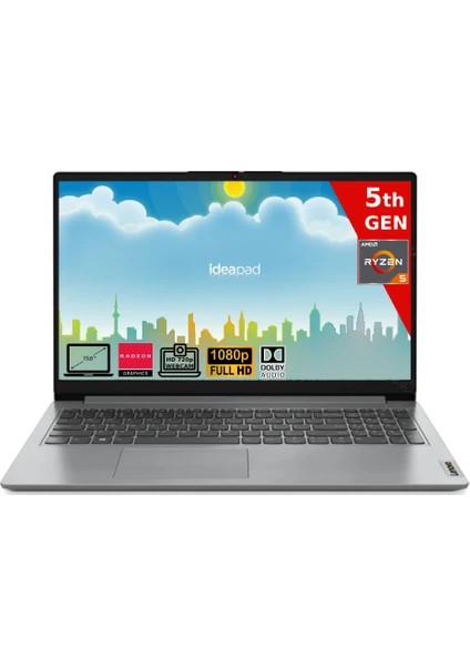 Ideapad 1 15ALC7 Amd Ryzen™ 5-5625U 16GB Ram 2tb SSD Windows 11 Pro 15,6" Fhd Taşınabilir Bilgisayar