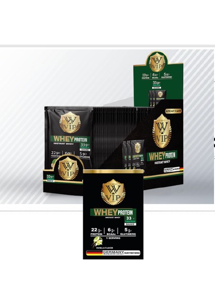 W Vıp Whey Protein Tozu (Bcaas + Glutamine Ilaveli) 33 gr x 30 Saşe Special Kutu