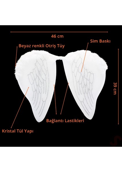 Melek Kanadı, 46CM x 39CM - Beyaz fiyatları