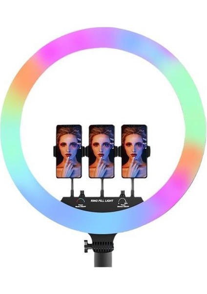 MJ36 Beyaz 2.1 M Saplı 14 Inç Işıklı Selfie Çubuğu Youtuber Makyaj Işığı modelleri