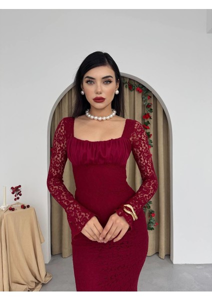 Matilda Dantel Uzun Elbise modelleri