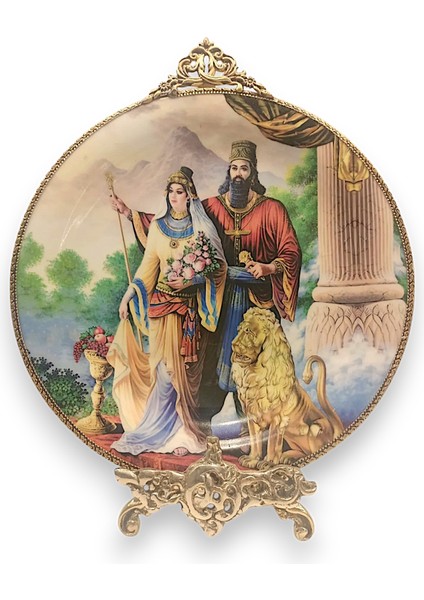 Antika Porselen Duvar Tabağı