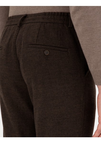 Erkek Kahverengi Ex. Slim Fit Kumaş Pantolon 50292939-Vr029