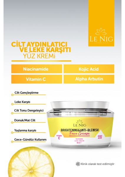 Cilt Aydınlatıcı Yüz Kremi 50 ml