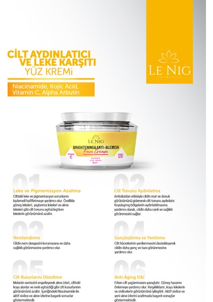 Cilt Aydınlatıcı Yüz Kremi 50 ml