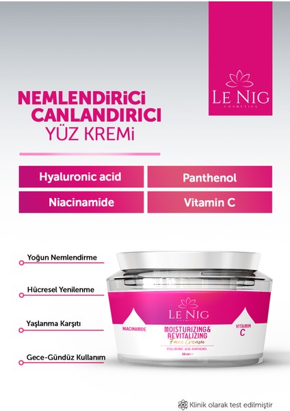 Nemlendirici ve Canlandırıcı Yüz Kremi 50ML modelleri