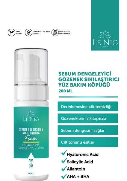 Sebum Dengeleyici Yüz Temizleme Köpüğü 200 ml