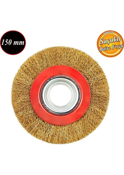 Saçaklı Çanak Fırça 150 mm Pas Kir Toz Temizleme Metal Temizlik Fırçası