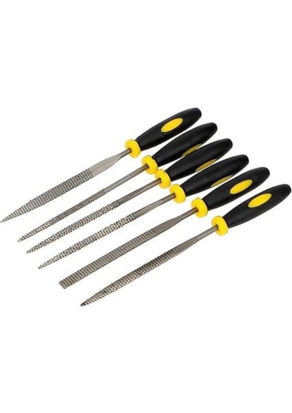 6 Parça Mini Eğe Seti Çelik Törpü Takımı Hobi Seti Düz Yuvarlak Üçgen Eğe Takımı
