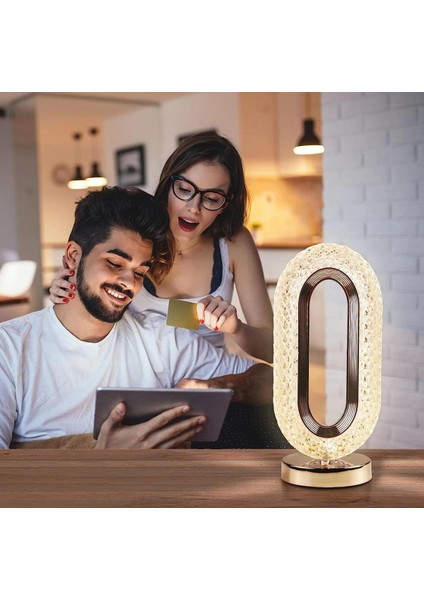 Işıklı Dokunmatik Şarj Özellikli Kristal Gece Lambası