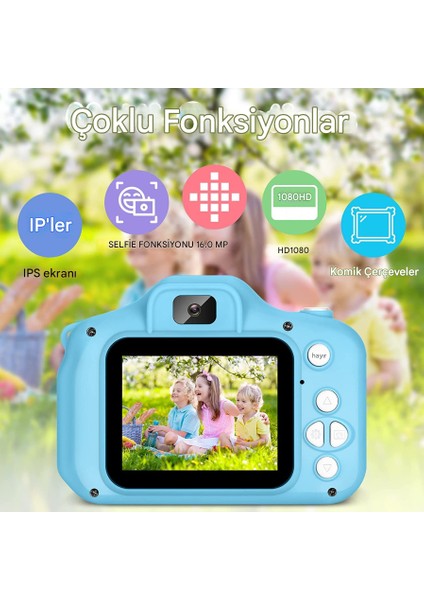1080P Çift Lens Selfie Video Kamera Hd Ekran Digital USB Şarjlı Lens Camera fiyatları