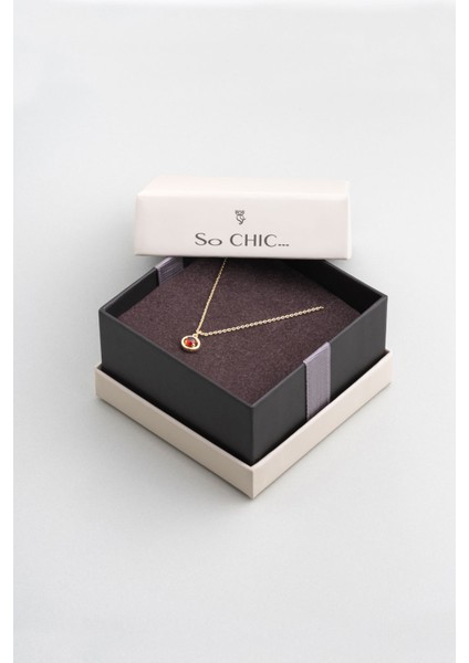 Garnet Serüveni 18 Ayar Sarı Altın Kaplama 44 cm Gümüş Kolye indirimleri