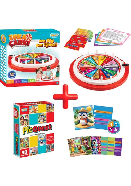 Zeka Çarkı + Funcy Picquest Dikkat ve Hafıza Oyunu