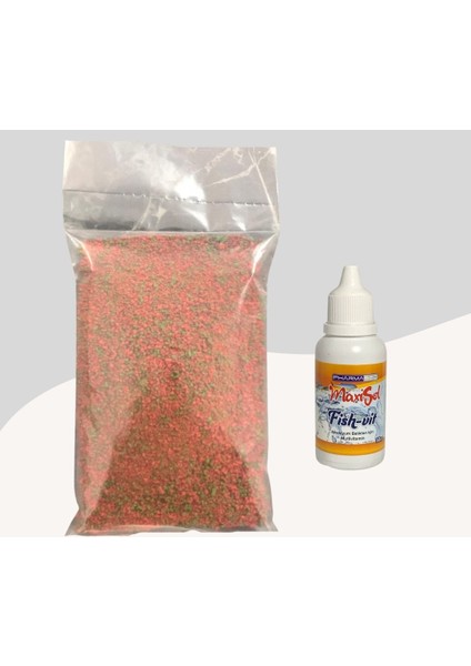 Japon Balıkları Için Balık Yemi 250gr + Fish-Vit Balık Multivitamin 50cc