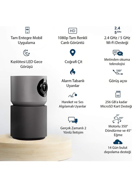 Plus Akıllı Ev Tipi Wifi Güvenlik Kamerası