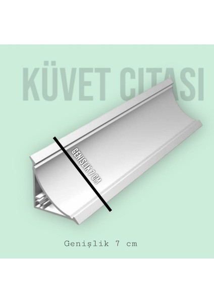 Küvet Kenar Çıtası 7 cm Genişlik Duşakabin Çıtası 45 Derecelik Kesim