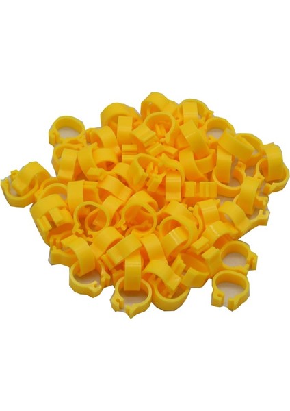 Sarı Stil Kuş Ayak Klips Halka Güvercin Eğitim Aracı Renkler Kuş Papağan Yüzük Tanımlama Hayvan Malzemeleri (Yurt Dışından)