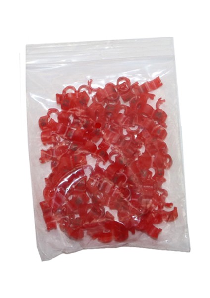 Kırmızı Stil Iç Çap 4.5mm Renkli No.kuş Klips Halka Papağan Ayak Halkası Tanımlama Aracı Kanarya Akasya Kuş Malzemeleri (Yurt Dışından)