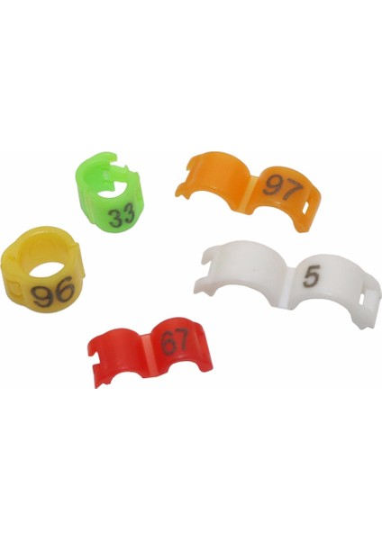 Kırmızı Stil Iç Çap 4.5mm Renkli No.kuş Klips Halka Papağan Ayak Halkası Tanımlama Aracı Kanarya Akasya Kuş Malzemeleri (Yurt Dışından) fiyatları