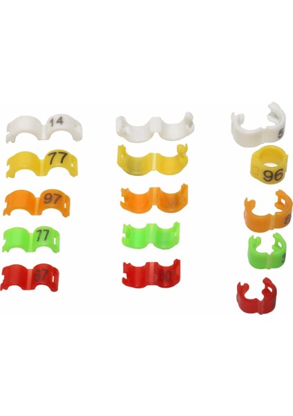 Kırmızı Stil Iç Çap 4.5mm Renkli No.kuş Klips Halka Papağan Ayak Halkası Tanımlama Aracı Kanarya Akasya Kuş Malzemeleri (Yurt Dışından) fırsatları