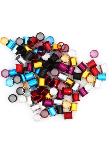 Çok Renkli Stil 100 Adet Kuş Ayak Alüminyum Ayak Halkası Kuş Taşıyıcı Kimlik Iç Çap 8mm Uzunluk 10MM Parlak Renkler Kuş Ayak (Yurt Dışından)