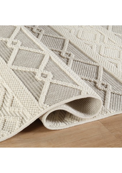 7/24 İskandinav Larus Grey 100x200 cm Salon Mutfak Halısı Yolluk Kilim fırsatları