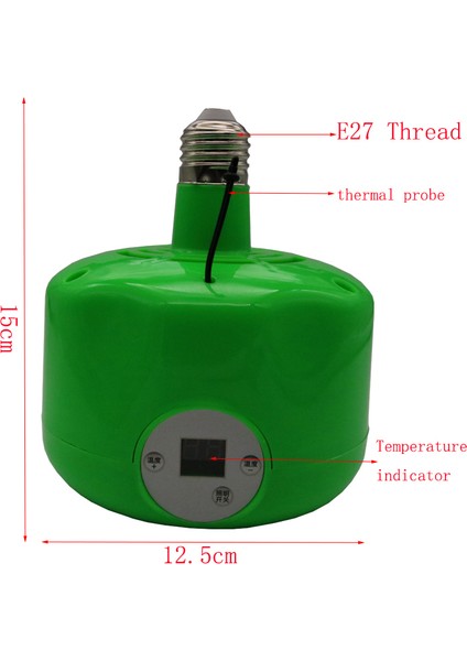 Tip 1 Stil Evcil Isıtma Lambası Hayvan Sıcak Işık Tavuk Termostatik Sıcaklık Kontrol Cihazı Isıtıcı Sürüngen Kutusu Isıtma Lambası 220V 300W (Yurt Dışından)