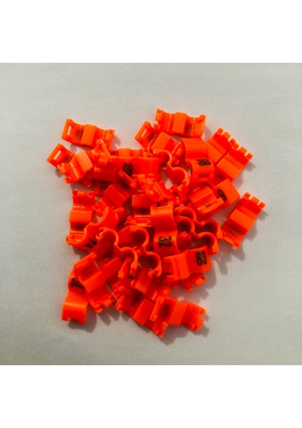 Turuncu Tarzı 4.0mm Iç Kanarya Klip Halkalar Güvercin Papağan Ayak Halkaları Küçük Kuşlar Ayak Halkaları Numaralı (Yurt Dışından)