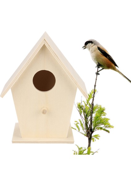 1 Bilgisayar Stili Asma Ipi ile Ahşap Kuş Evi Süs Bahçeciliği Hummingbird Evi Çim Açık Kuş Evi El Dokuması Kuş Evleri (Yurt Dışından)