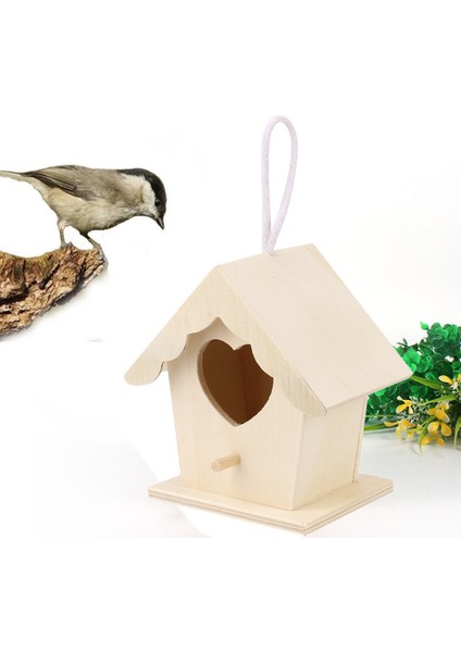 1 Bilgisayar Stili Asma Ipi ile Ahşap Kuş Evi Süs Bahçeciliği Hummingbird Evi Çim Açık Kuş Evi El Dokuması Kuş Evleri (Yurt Dışından) modelleri