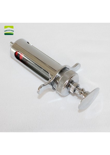 Gümüş Tarzı 20ML 20ML Metal Şırınga Paslanmaz Çelik Domuz Keni Hayvan Veteriner Enstrümanları Kısa Hayvan Şırıngası (Yurt Dışından) modelleri