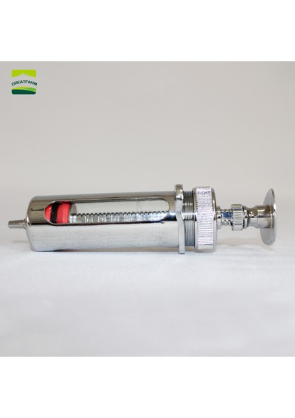 Gümüş Tarzı 20ML 20ML Metal Şırınga Paslanmaz Çelik Domuz Keni Hayvan Veteriner Enstrümanları Kısa Hayvan Şırıngası (Yurt Dışından) indirimleri