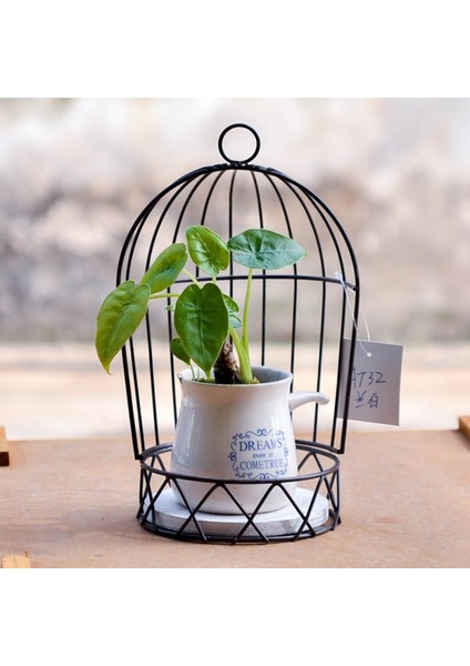 No.10 Tarzı Retro Kuzey Avrupa Tarzı Kuş Kafesi Asma Çiçek Standı Raf Demir Balkon Kuş Kafesi (Yurt Dışından) modelleri