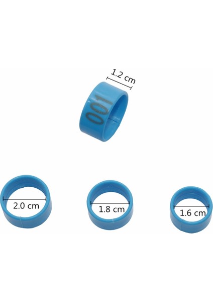 Kırmızı Stil 2.0 cm 1.6cm.8cm.0cm Plastik Açık Tip Tavuk Ördek Kaz Dijital Ayak Halkası Kümes Hayvancılık Ekipmanı (Yurt Dışından)