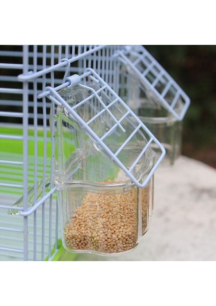 Muhabbet Kuşu Şeffaf Plastik Yem Kabı Kase Şirket Temiz Su Silo Su Siparişi Kutusu Kuş Aksesuarı Için Papağan Besleyicisi, Kanarya (Yurt Dışından) modelleri