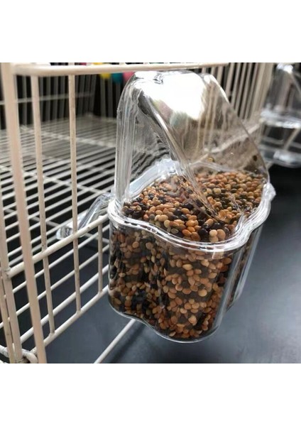 Muhabbet Kuşu Şeffaf Plastik Yem Kabı Kase Şirket Temiz Su Silo Su Siparişi Kutusu Kuş Aksesuarı Için Papağan Besleyicisi, Kanarya (Yurt Dışından) fırsatları