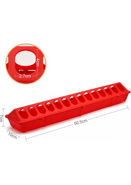 Kırmızı Stil 50 cm Tavuk Ördek Içme Çeşmesi Flip-Top Kümes Civcivler Araç Tavuk Güvercin Güvercin Plastik Suluğu (Yurt Dışından)
