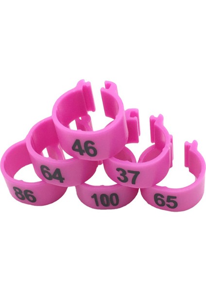 Pembe Tarzı 10MM Dijital Kuş Ayak Halkası Güvercin Eğitim Aracı Renk Tanımlama Halkası Kuş Malzemeleri Papağan Ayak Klipsi Halka (Yurt Dışından)