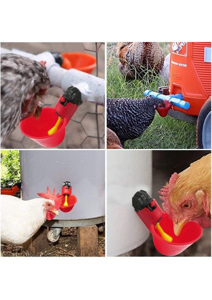 Vidalar Stili Olmadan 10 Parça 5- Otomatik Nipel Içici Bıldırcın Askılı Su Kabı Nipel Içme Kupaları ve Kuş Kafesi Içme Kapları Avlu (Yurt Dışından)