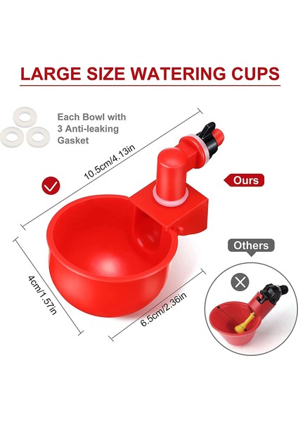 10 Adet Tarzı Otomatik Tavuk Su Kabı Ördek Güvercin Içme Kabı Kuş Isıtıcısı Kümes Hayvanı Su Kabı Çiftlik Hayvan Malzemeleri (Yurt Dışından) fırsatları