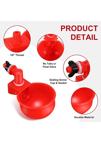 10 Adet Tarzı Otomatik Tavuk Su Kabı Ördek Güvercin Içme Kabı Kuş Isıtıcısı Kümes Hayvanı Su Kabı Çiftlik Hayvan Malzemeleri (Yurt Dışından) indirimleri